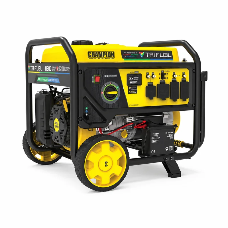 Champion 201412 — Tri-Fuel Portable Generator, Electric Start — product photograph