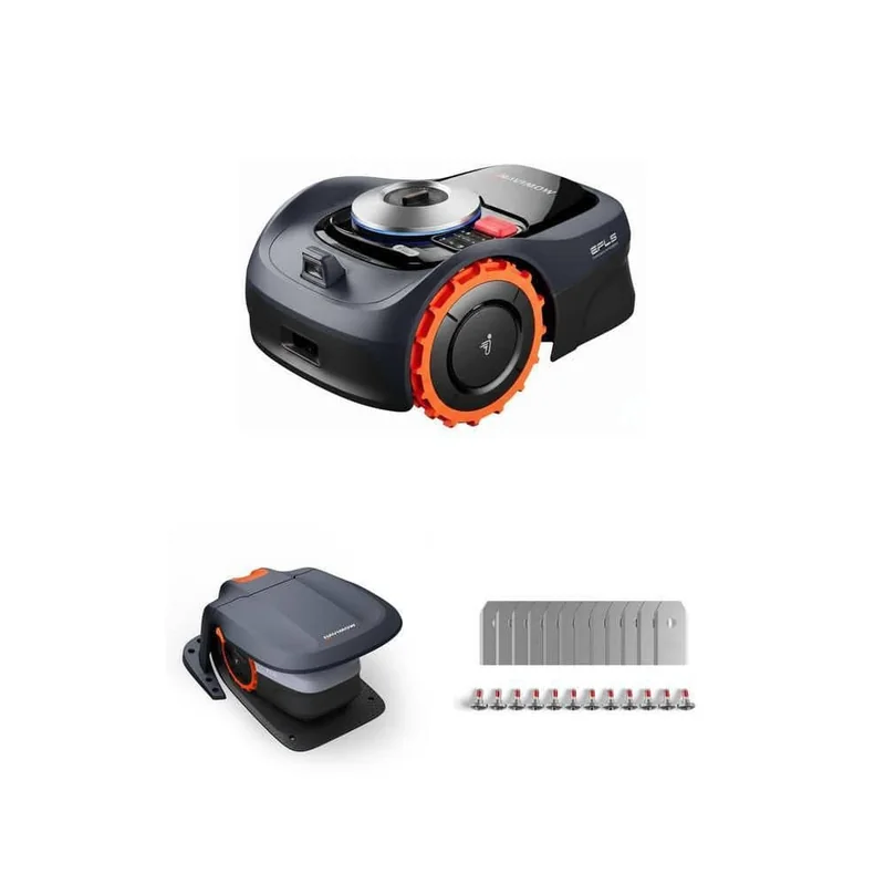 NAVIMOW i110N Robot Mower Bundle — Garage & Replacement Blades — product photograph
